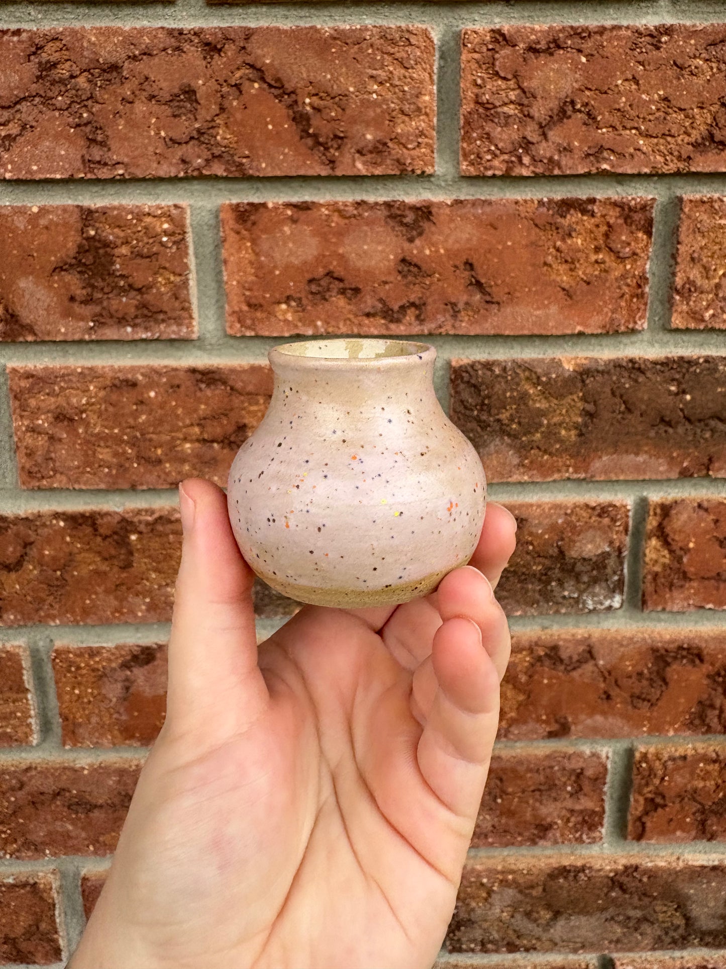 lilac speckle - wee vase