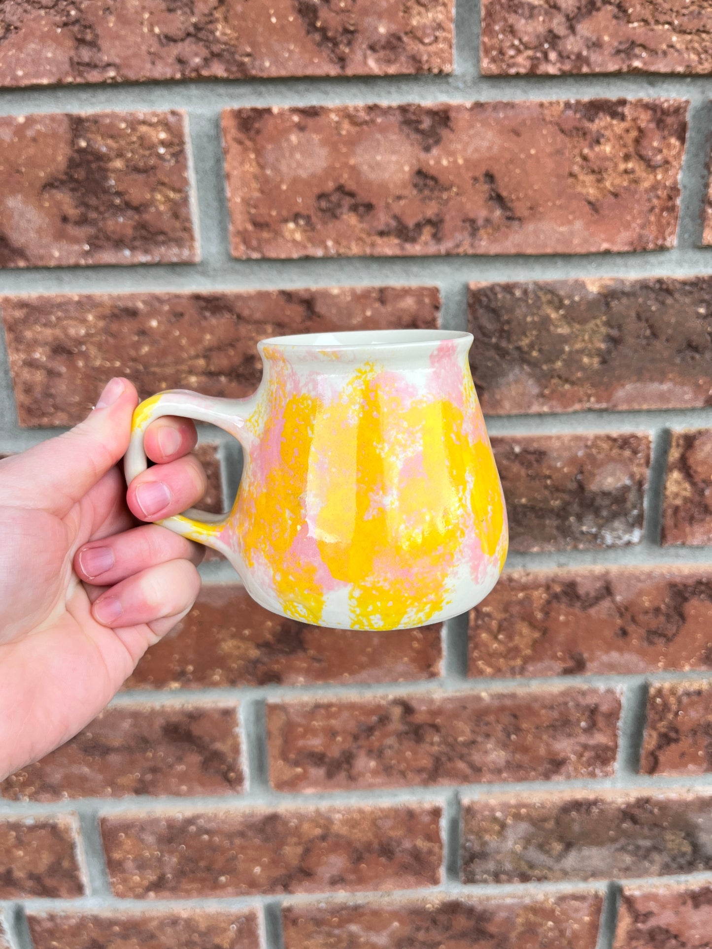 pink x yellow mug - 10oz