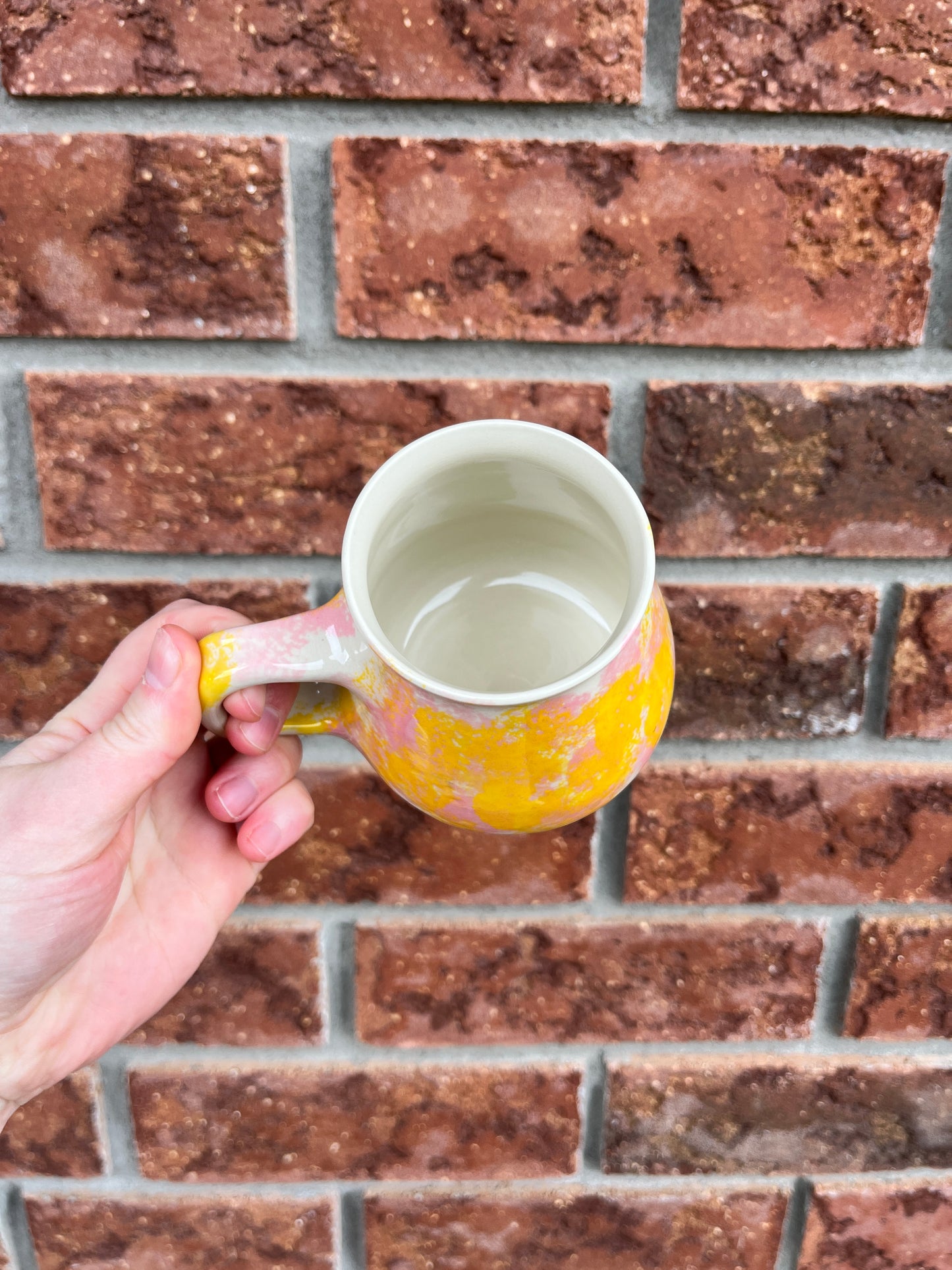 pink x yellow mug - 10oz