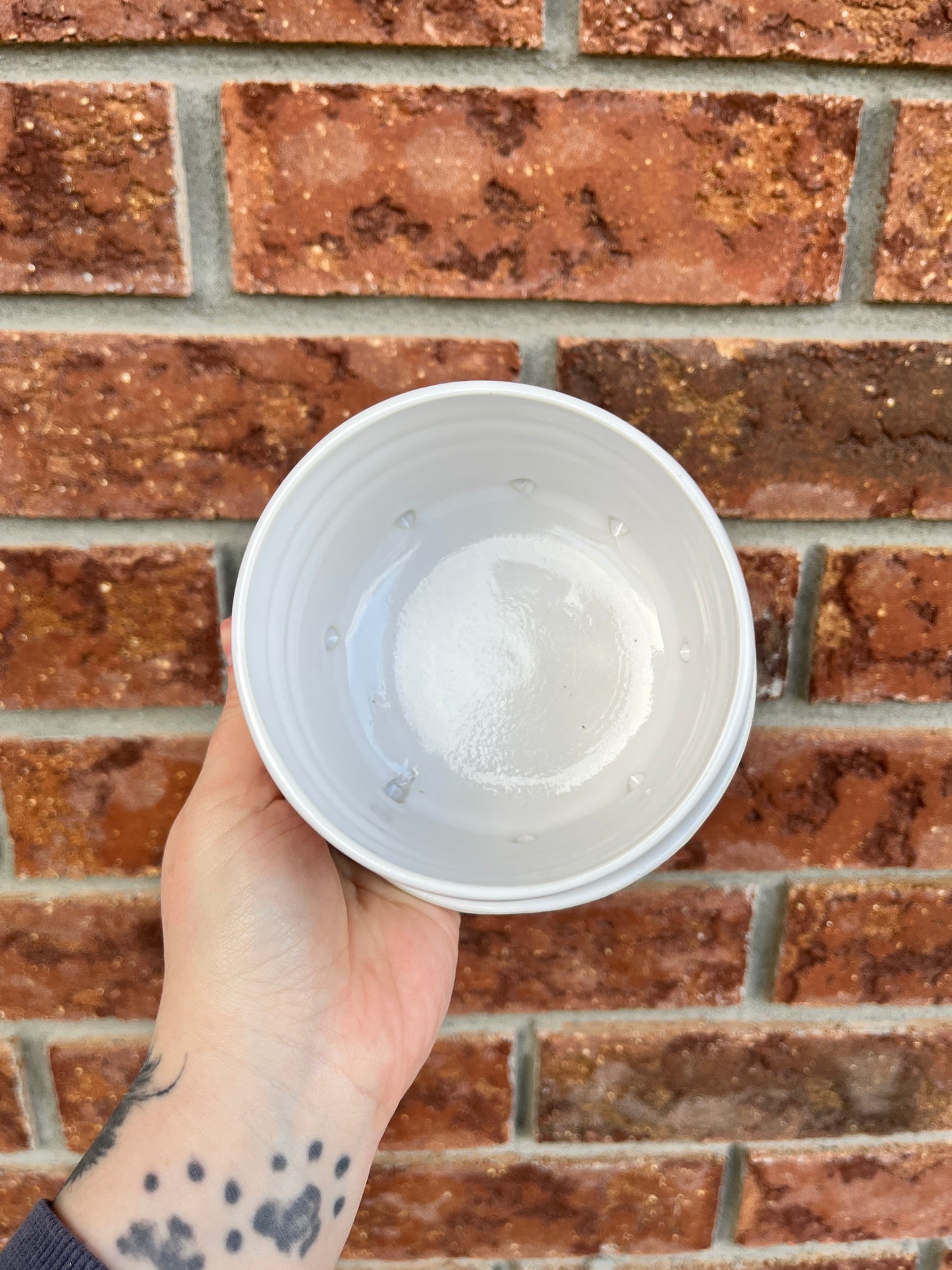 white small planter