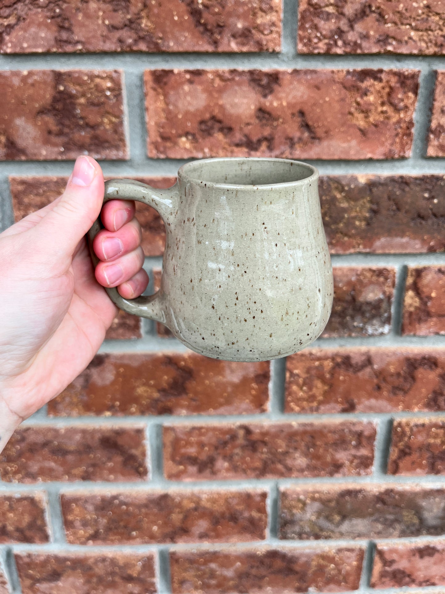 green clay mug - 10oz