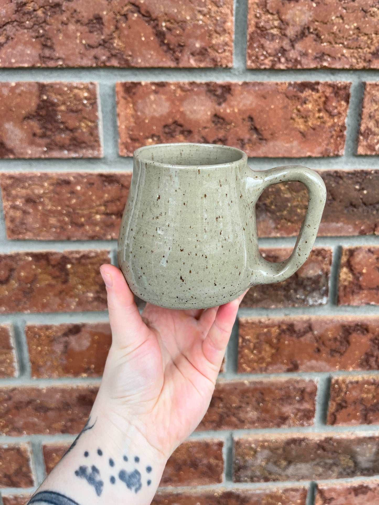 green clay mug - 10oz