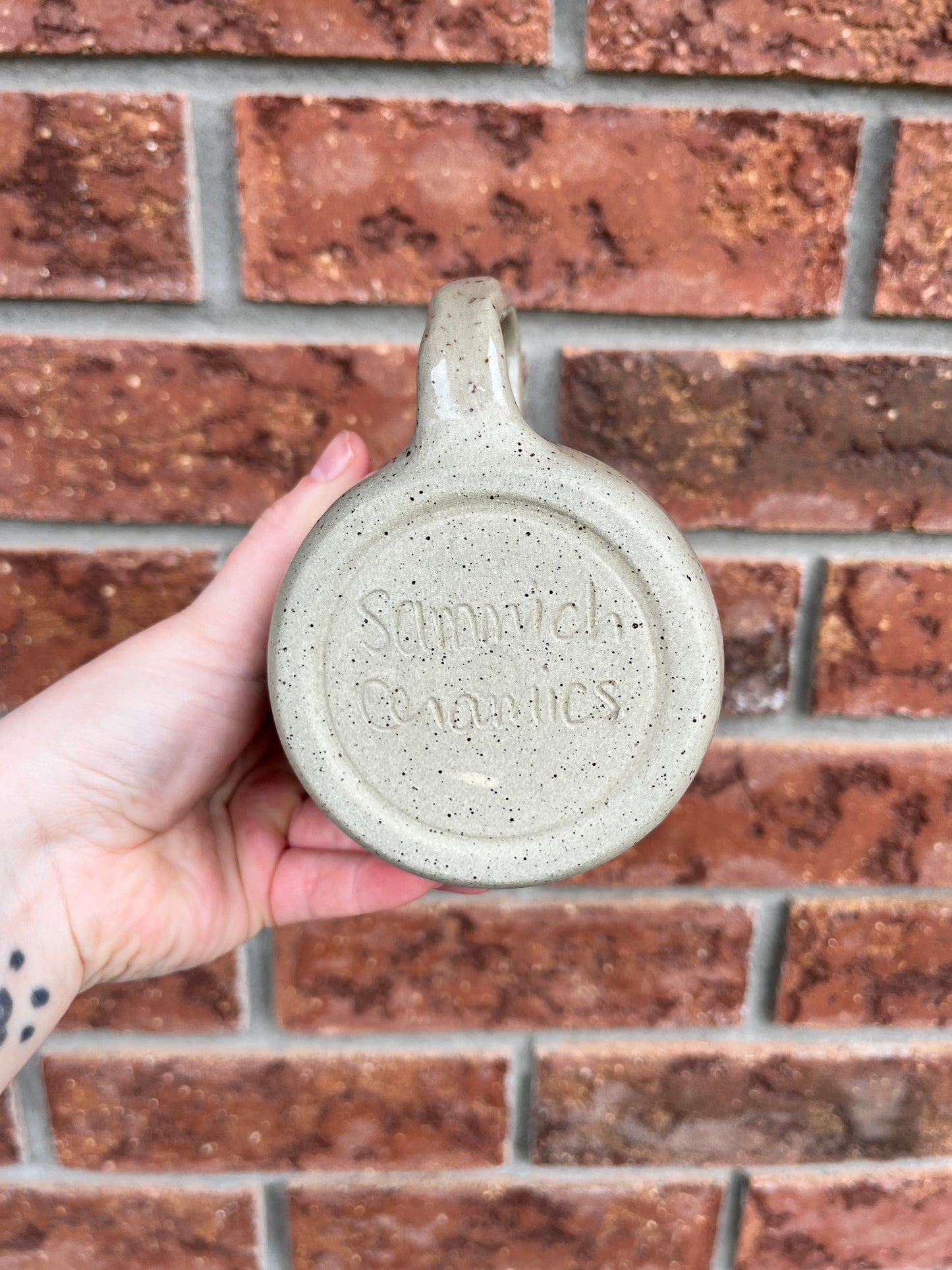 green clay mug - 10oz
