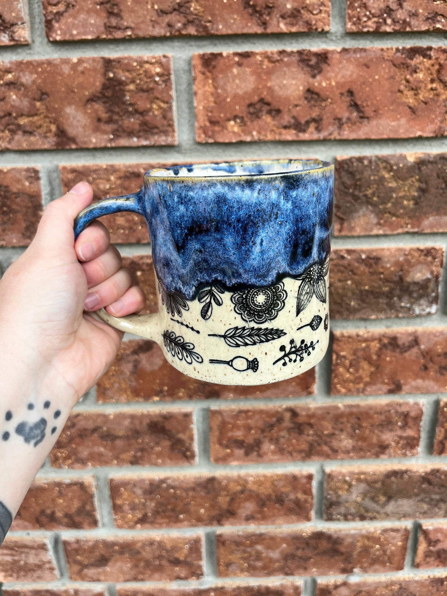 floral doodles - 18oz