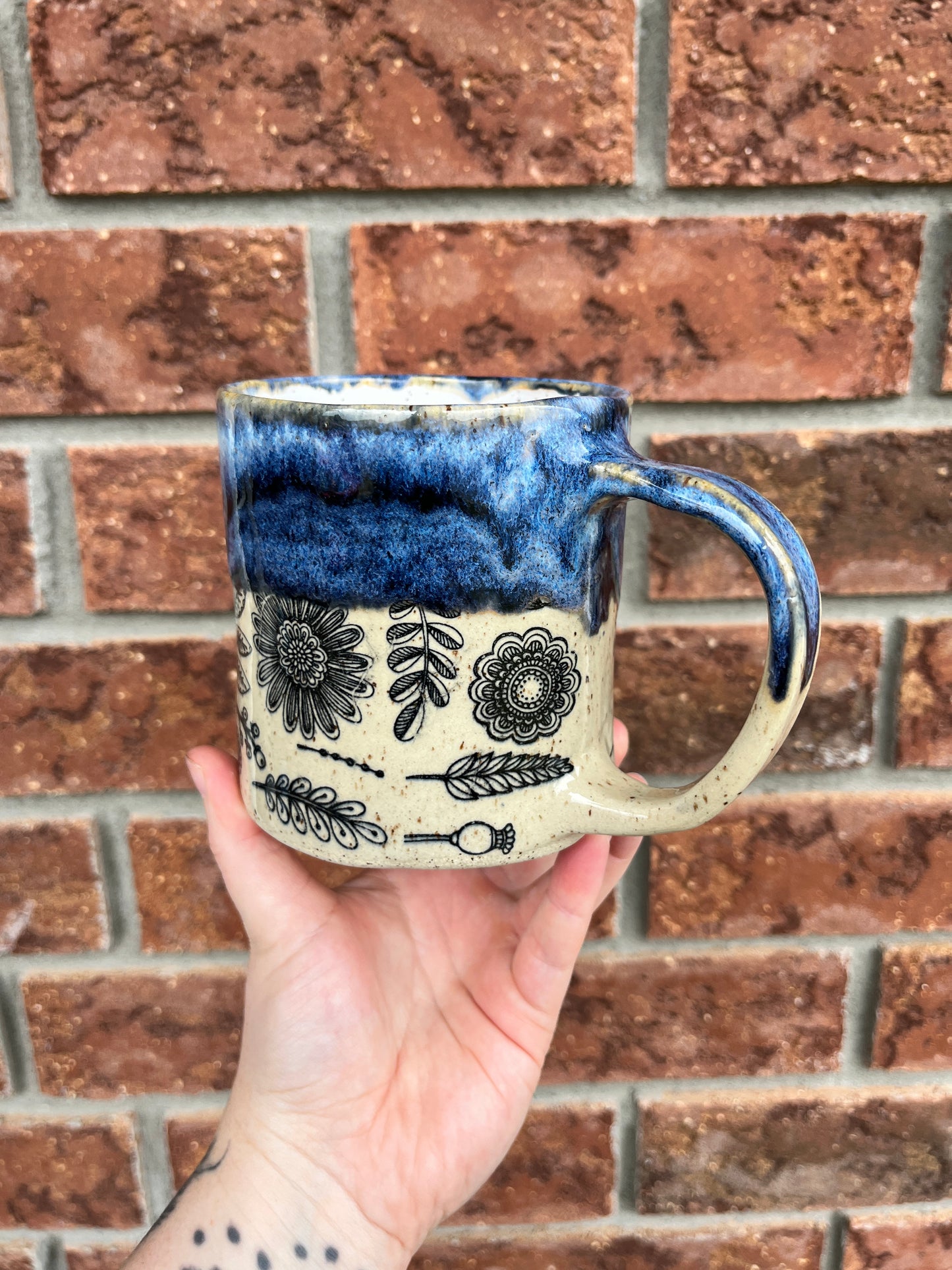 floral doodles - 18oz