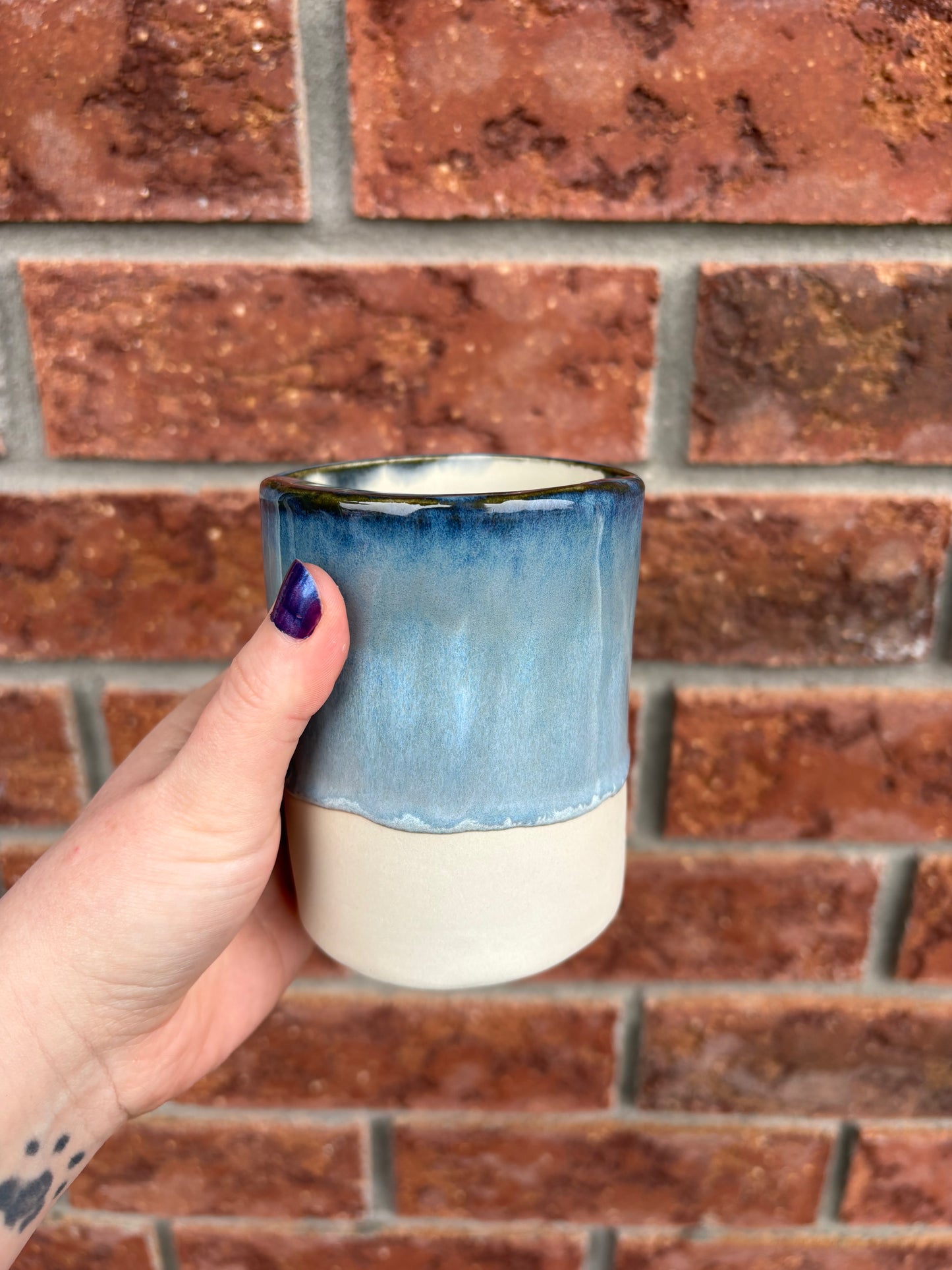 to-go cup drippy blues - 12oz