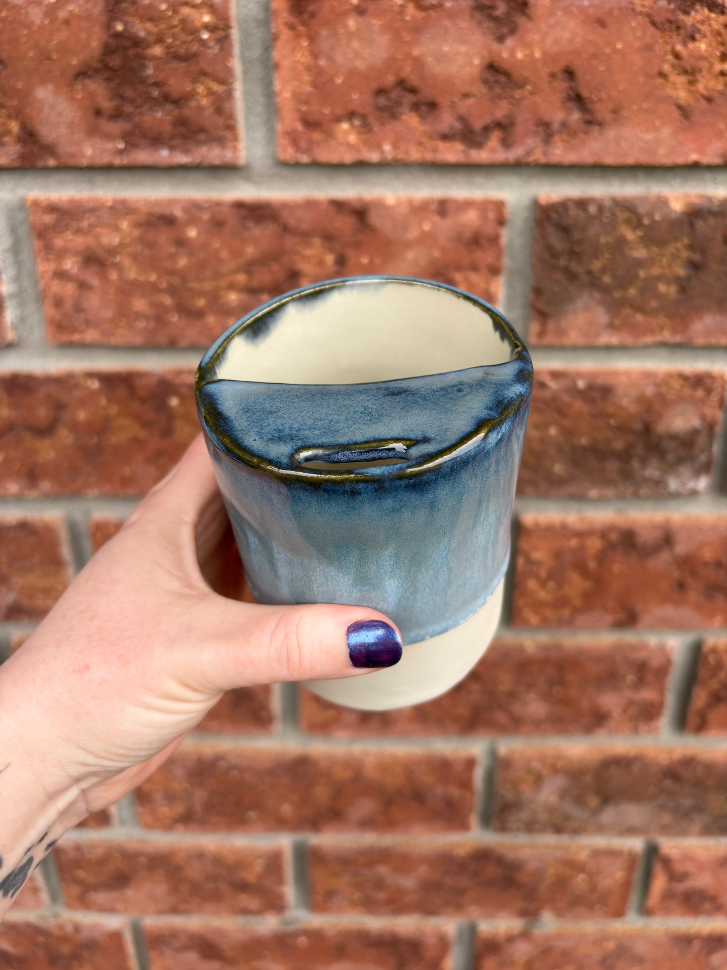 to-go cup drippy blues - 12oz