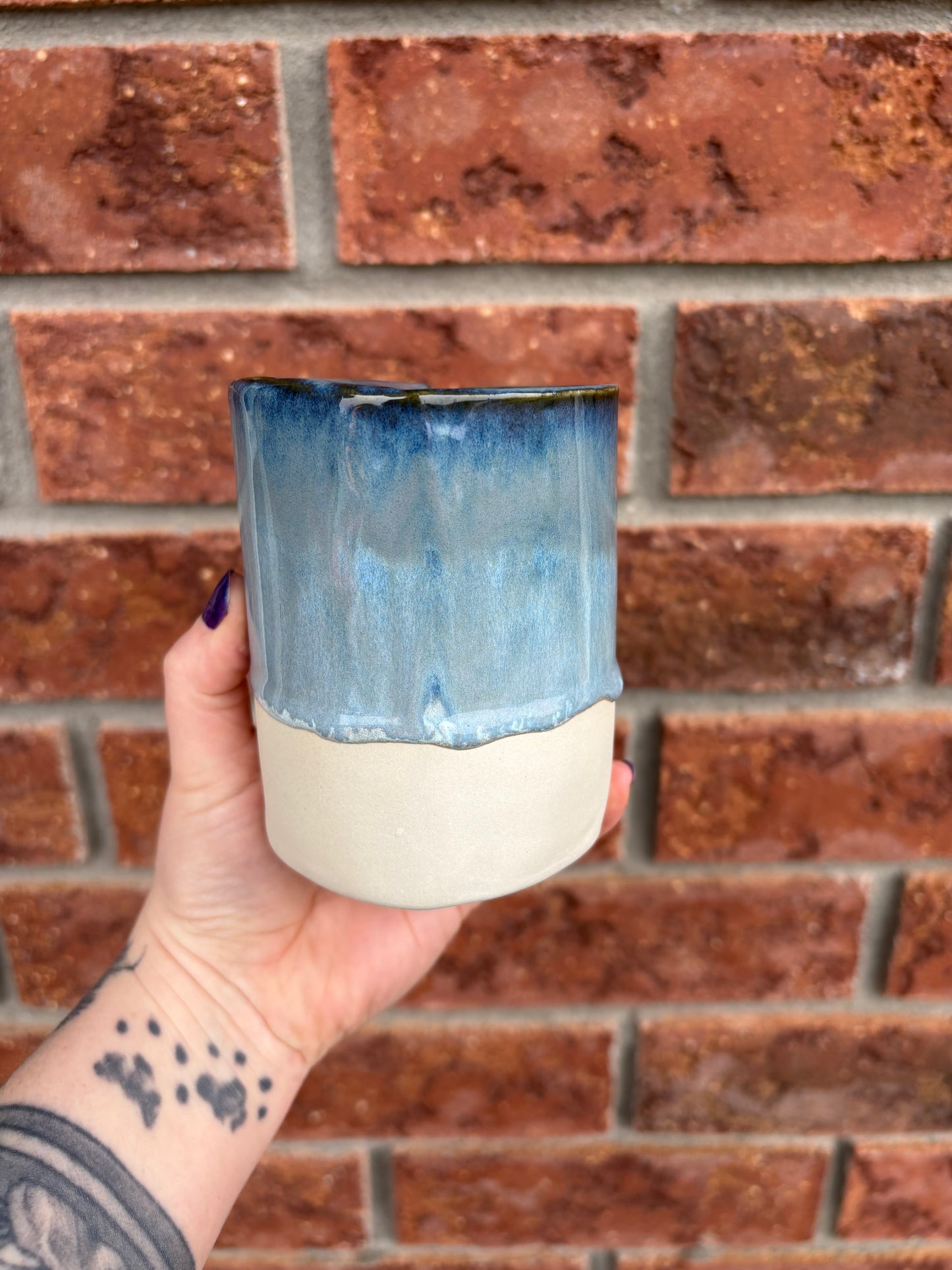 to-go cup drippy blues - 12oz