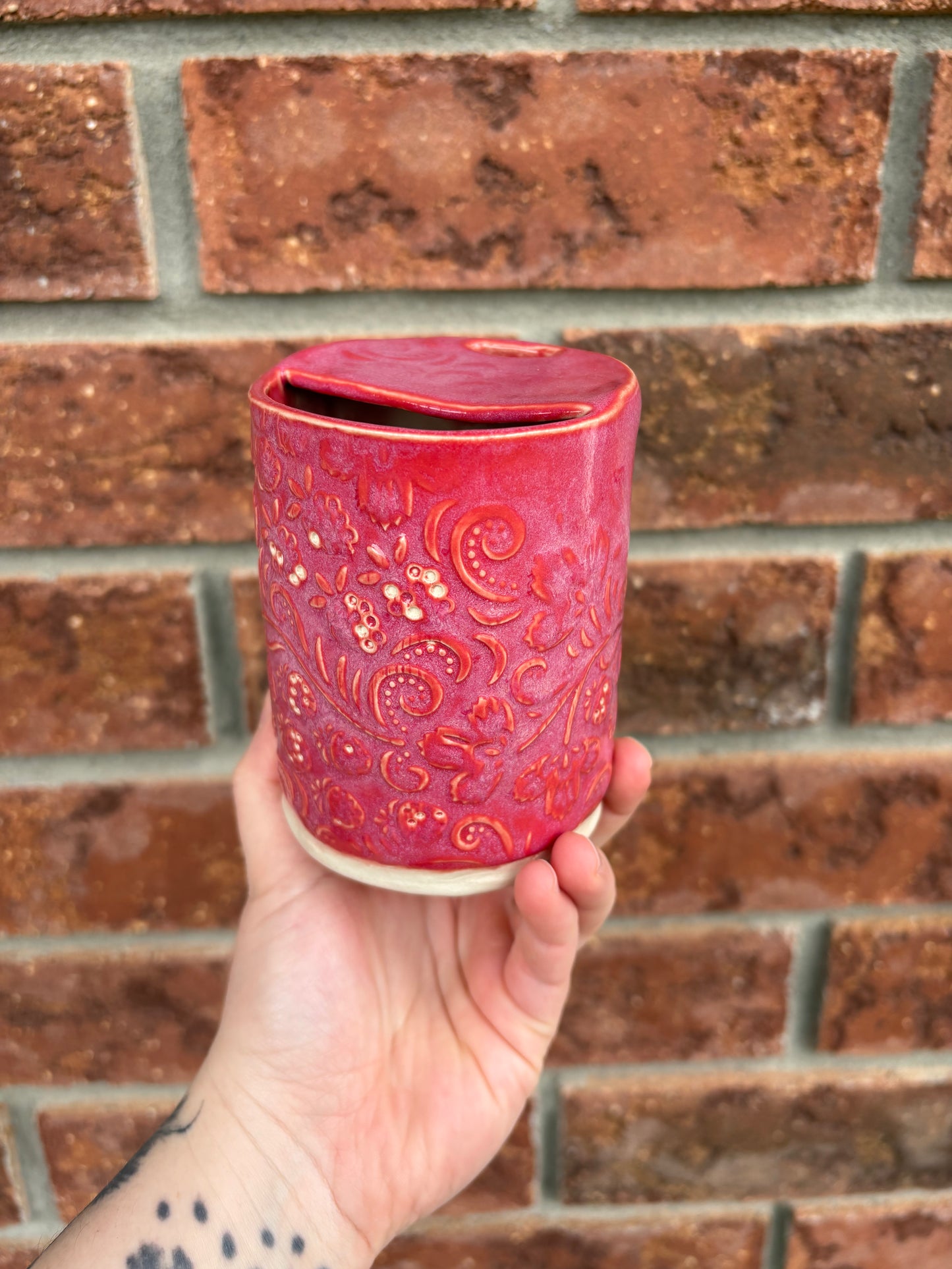 to-go cup raspberry - 12oz *discounted*