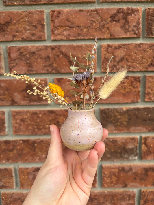 lilac speckle -  wee vase
