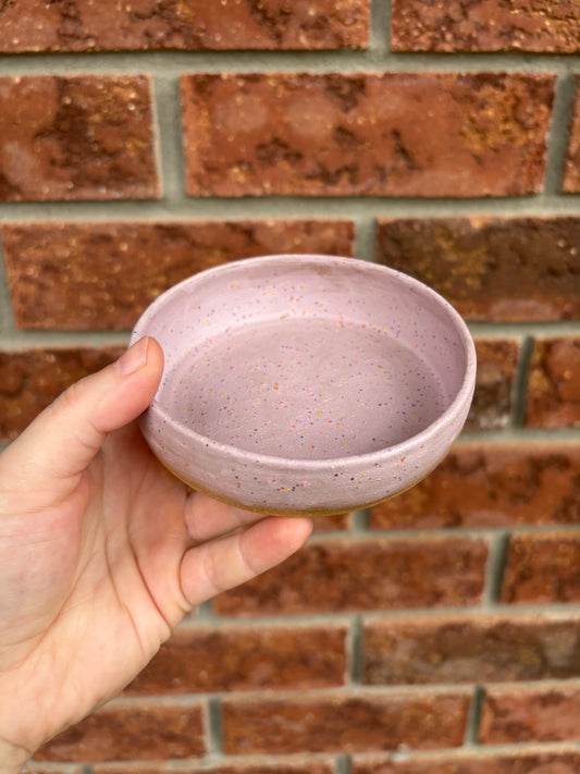 lilac speckle - walled dish