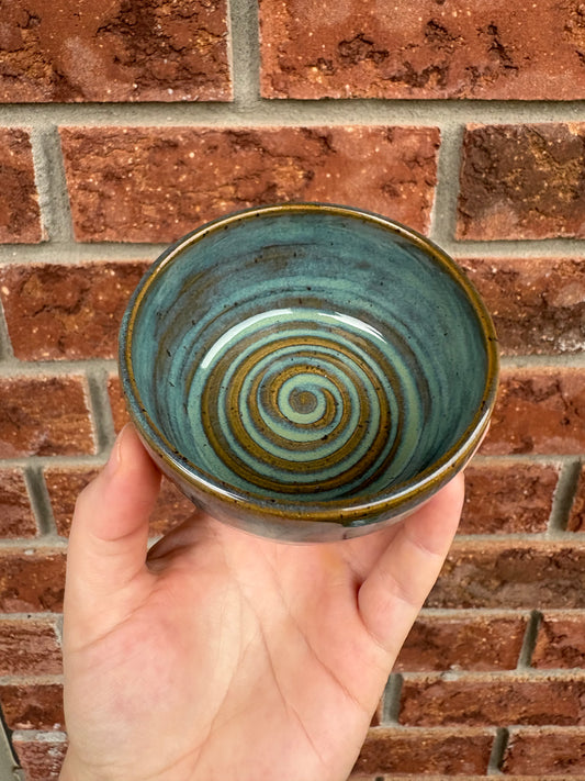 teal w/ swirl - smol bowl