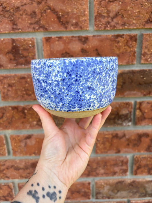 spotty blue - cereal bowl