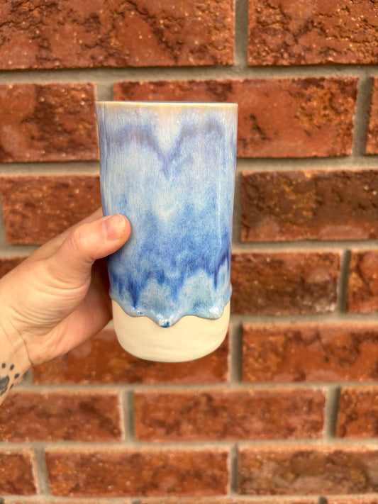 drippy blue cup - 14oz