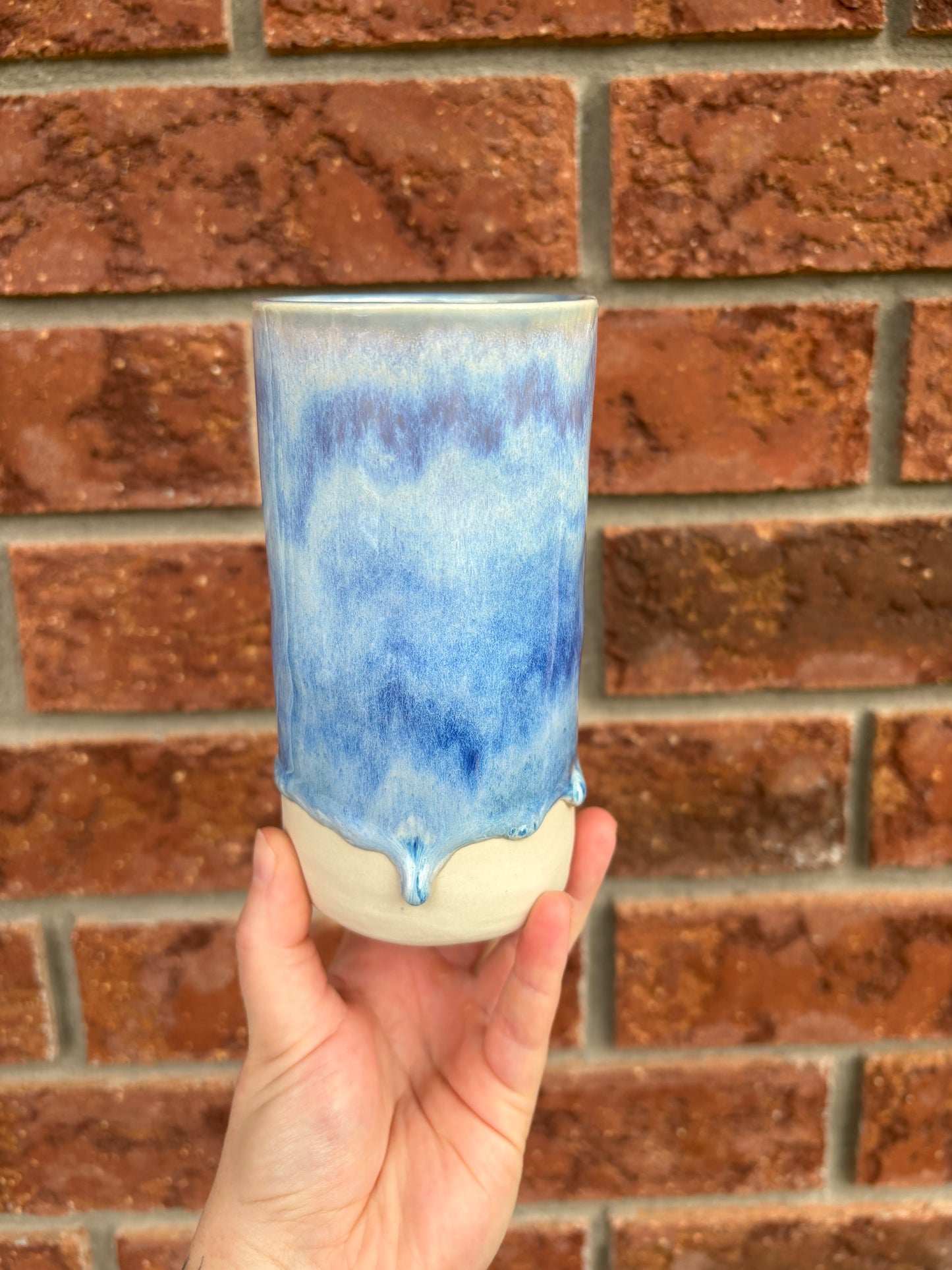drippy blue cup - 14oz