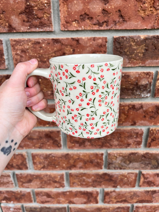 tiny red floral - 18oz